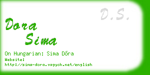 dora sima business card
